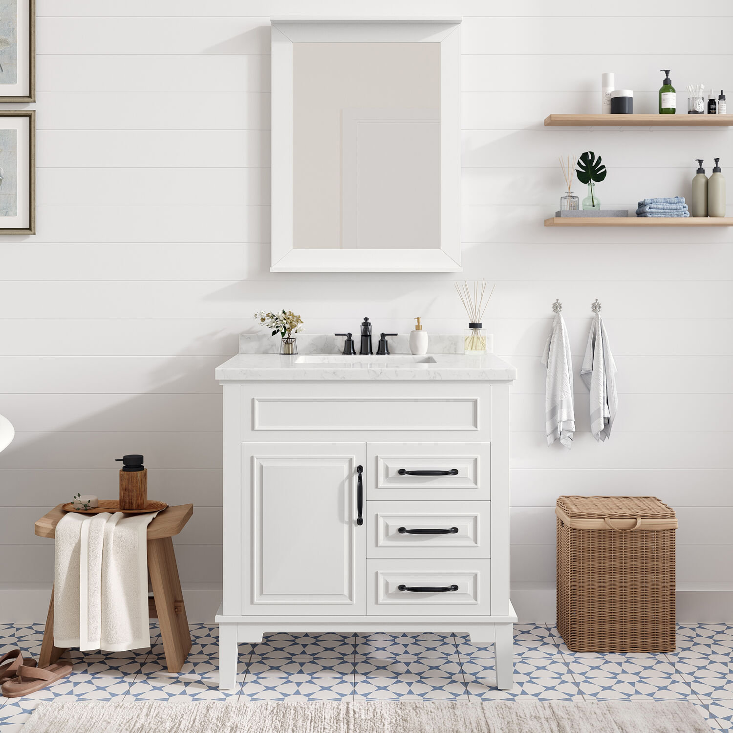 Hanover Lanesboro 31 Vanity Cabinet with Sink Combo for Bathroom Pre Assembled Cabinet Wayfair